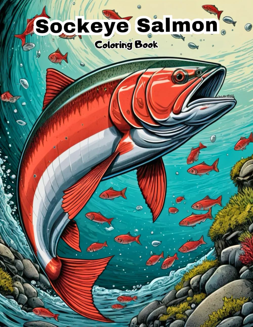 Sockeye Salmon Coloring Book for Kids: Fun & Easy Pacific Fish Art! (UNDER THE SEA COLORING BOOKS)