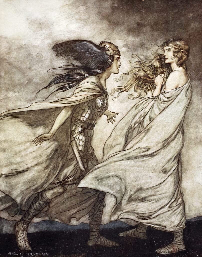 Lienzo de pared decorativo de Arthur Rackham y arte mural de 60x90cm 5