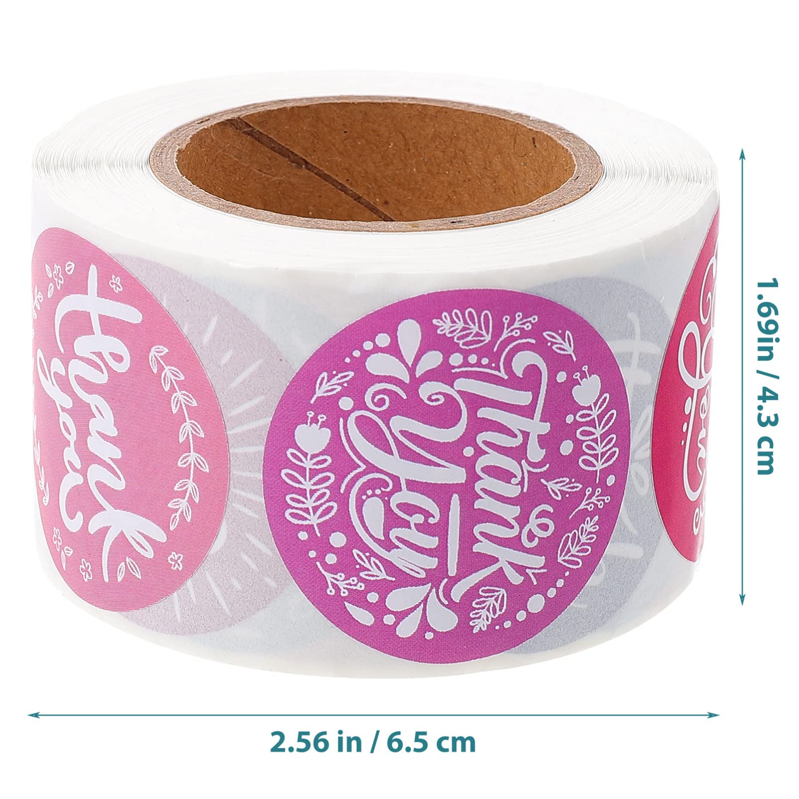 Abaodam 4rotoli Adesivi Ringraziamento Rotondi Per Buste Etichette Adesive Grazie Per Confezioni Sacchetti e Fai Da Te Perfetti Per Panetterie e Eventi Speciali Confezione