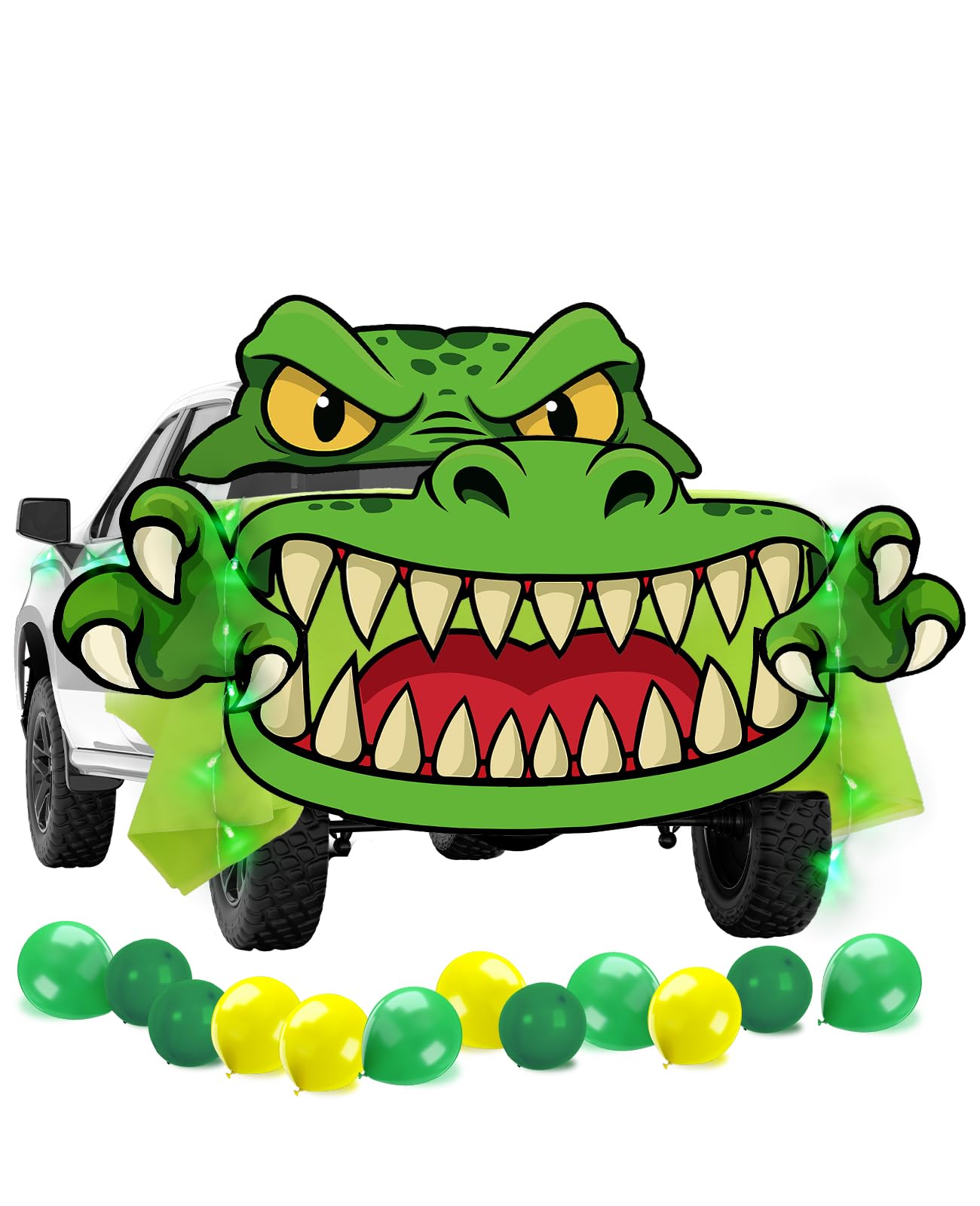Kit déco Halloween coffre de voiture avec arche ballons et PVC - 8
