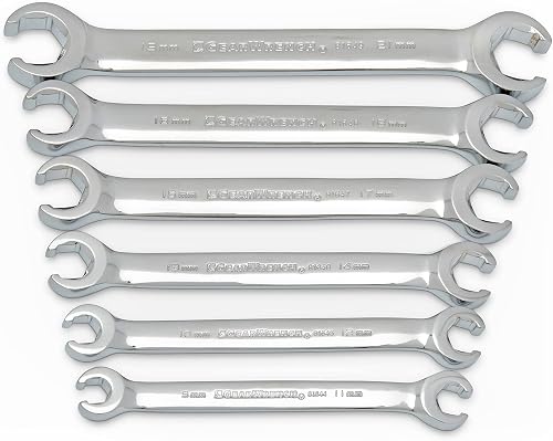 GEARWRENCH 6 Pc. Flare Nut Wrench Set, Metric