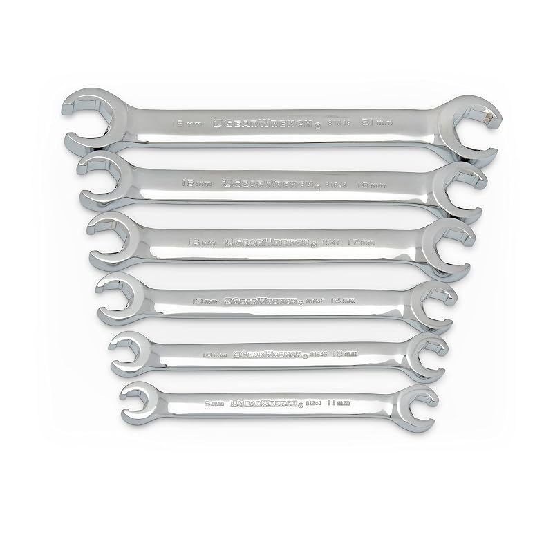 Jogo de Chaves para Porca de Tubo Métrico GearWrench 81906 com 6 Peças