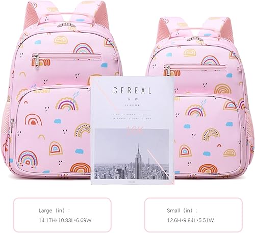 Miniatura 5 de Abshoo Mochila infantil para la escuela, niños y niñas, jardín de infantes, preescolar, Arco iris, Mochilas Daypack