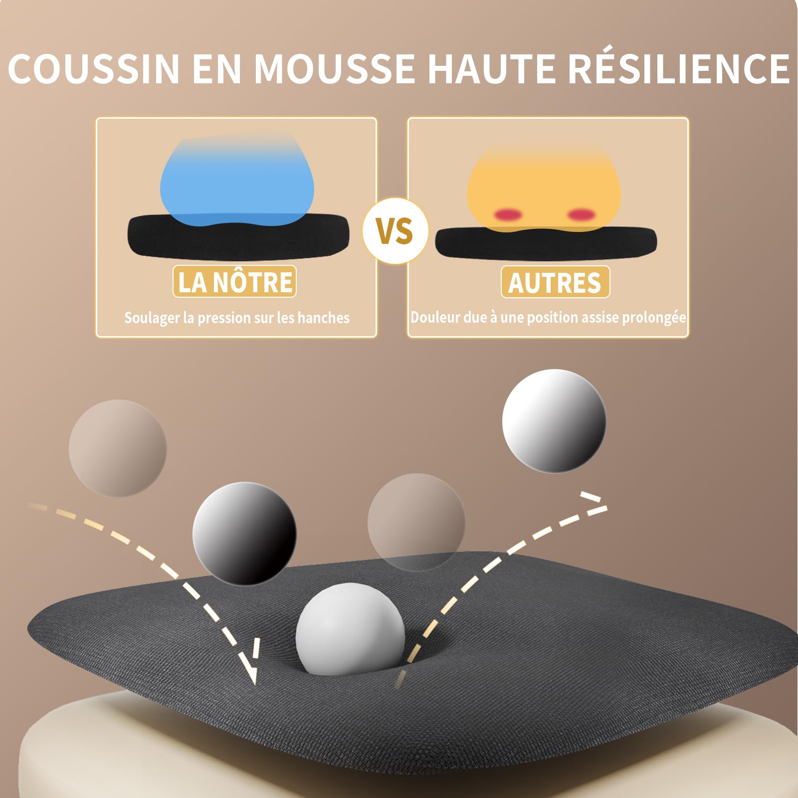 naspaluro Chaise de Bureau Ergonomique avec Appui-tête Réglable,Noir