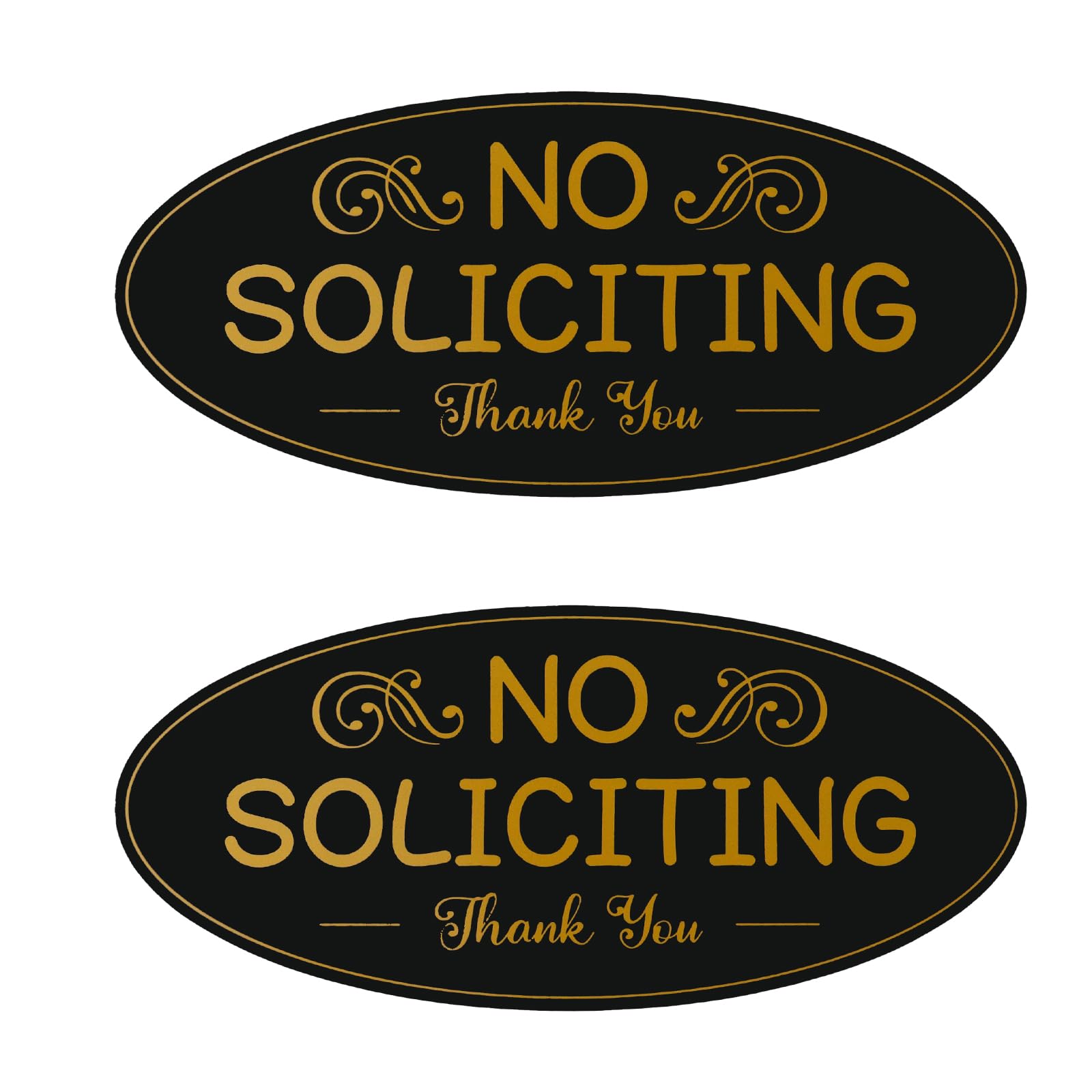 Panneau No Soliciting Geesatis en acier inoxydable autocollant pour porte de bureau et maison
