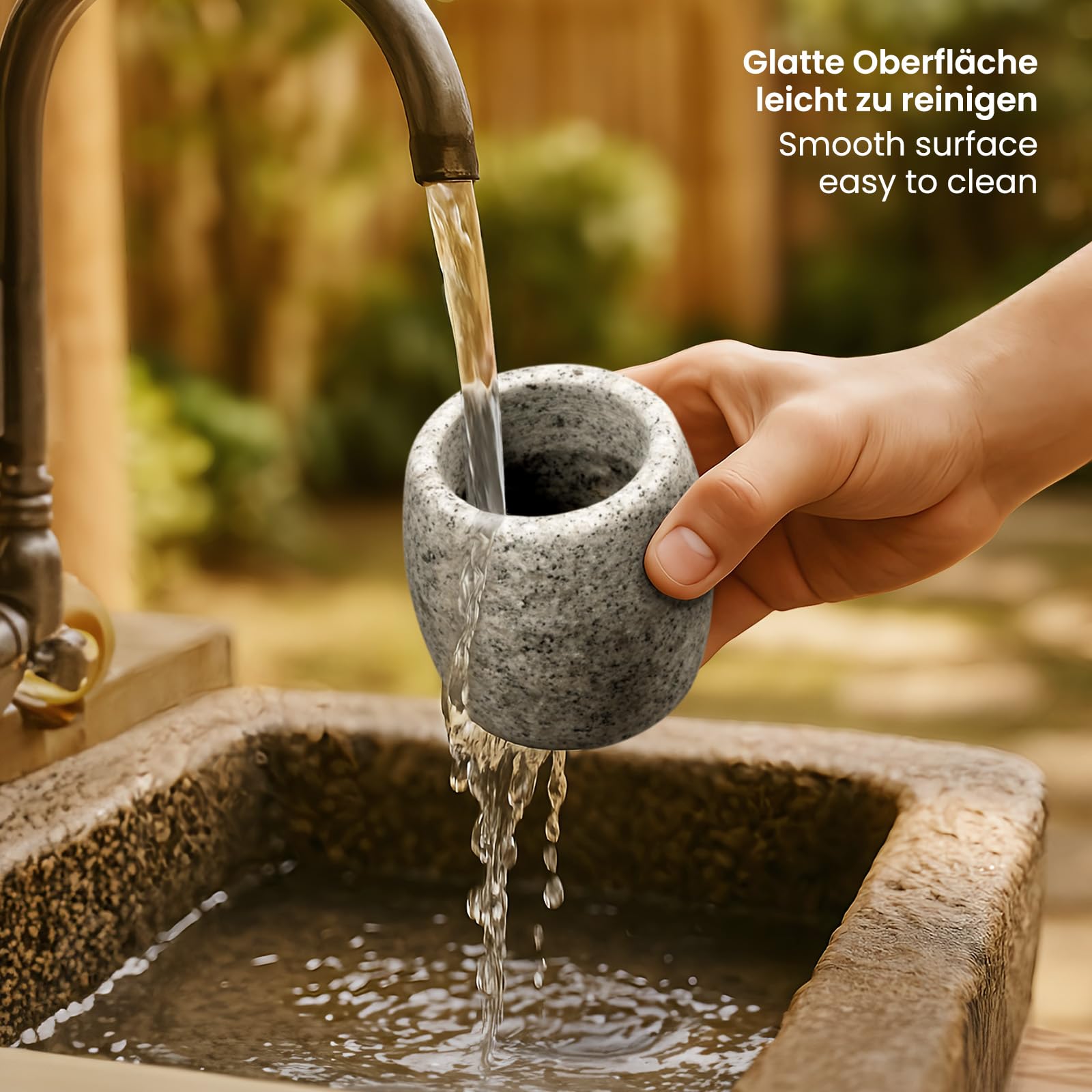 Siegvoll Bol d'évaporation granit 6,5x6,5 cm pour sauna cristaux menthol huiles