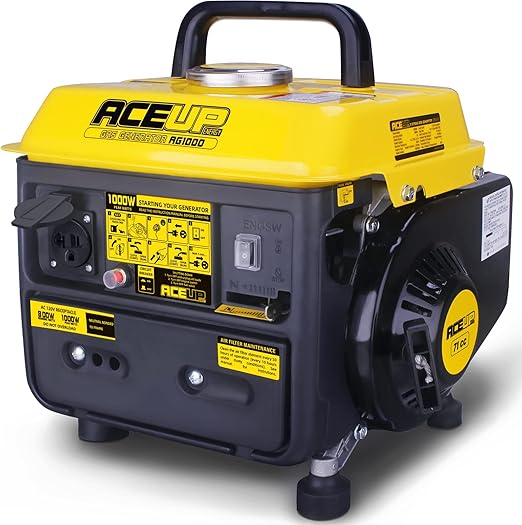 Portable Generator, Aceup Energy 1000 Watt Gas Generator for Home Use