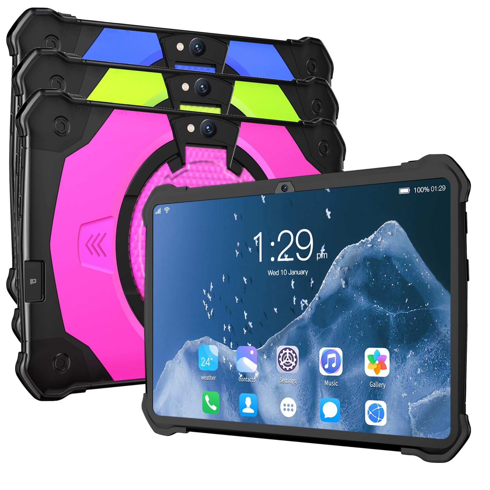 HD 7-Inch Android Tablet IPS High Definition Screen 2gb + 16gb WiFi Bluetooth Voice Call Game Video Learning Tablet Function 3000mah Battery (Purple)