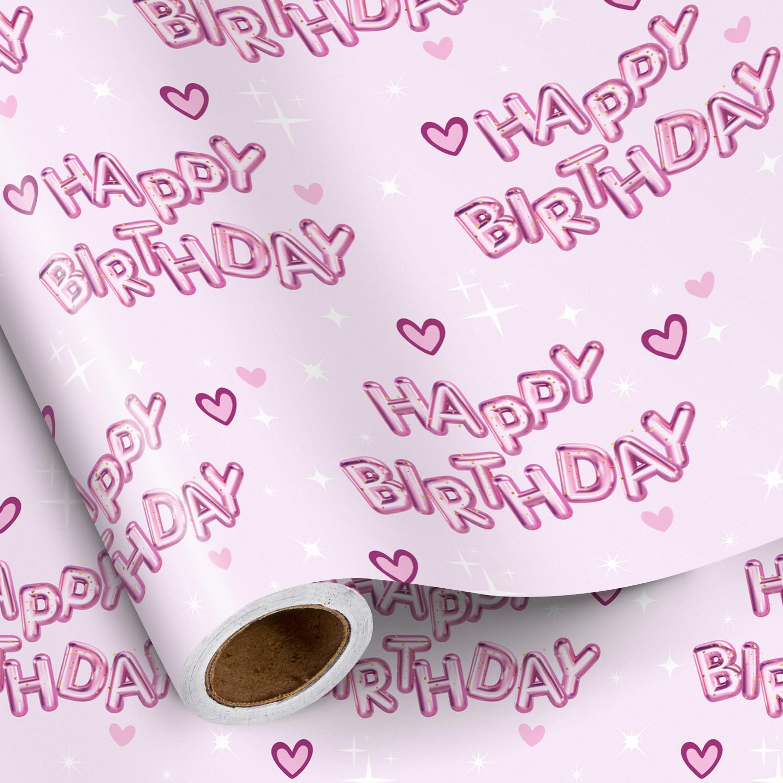 Amscan Tür-Deko Vorhang 18. Geburtstag | Pink Mit Glitzer & Sternen | Länge 198 Cm