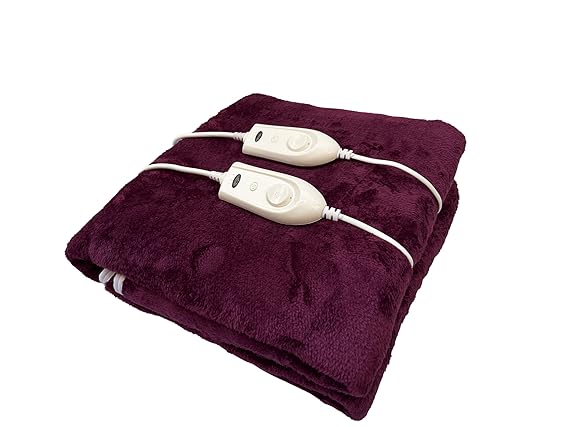 Expressions Electric Bed Warmer - Super Soft Electric Under Blanket - Double Bed Size (150cms x 160cms) - Made in India - 102DB