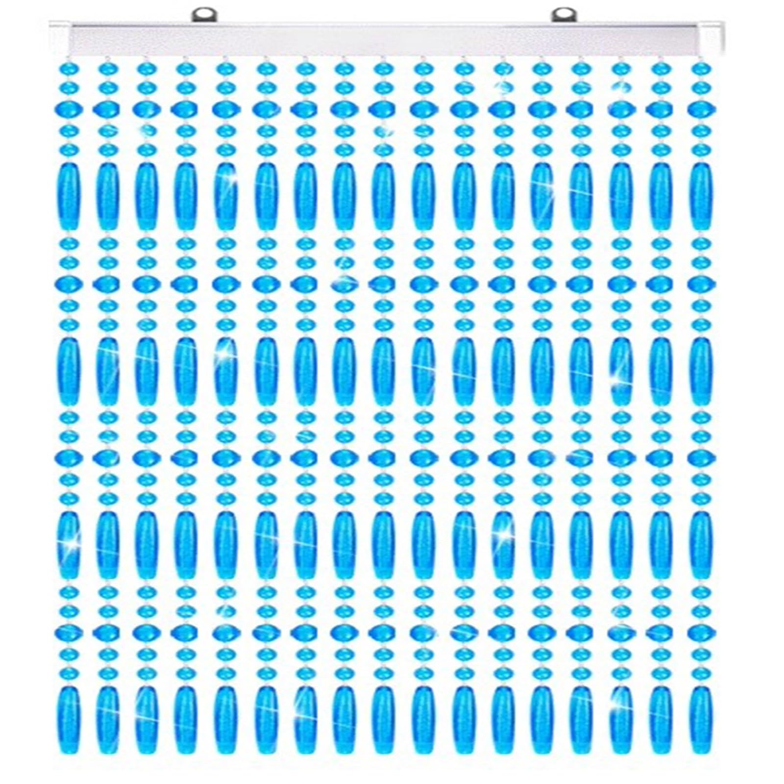Décoration de portes et fenêtres en perles de cristal bleues 80x200cm