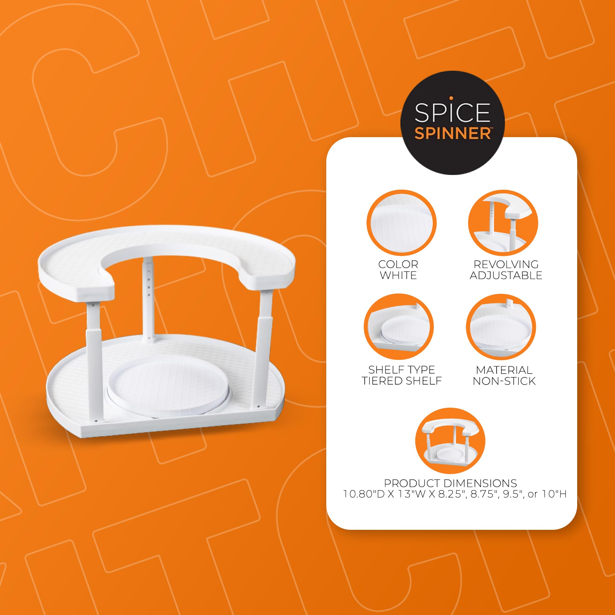 Amazon | Stow-n-Spin Double Deluxe 360度 回転式 2段 スパイスラック