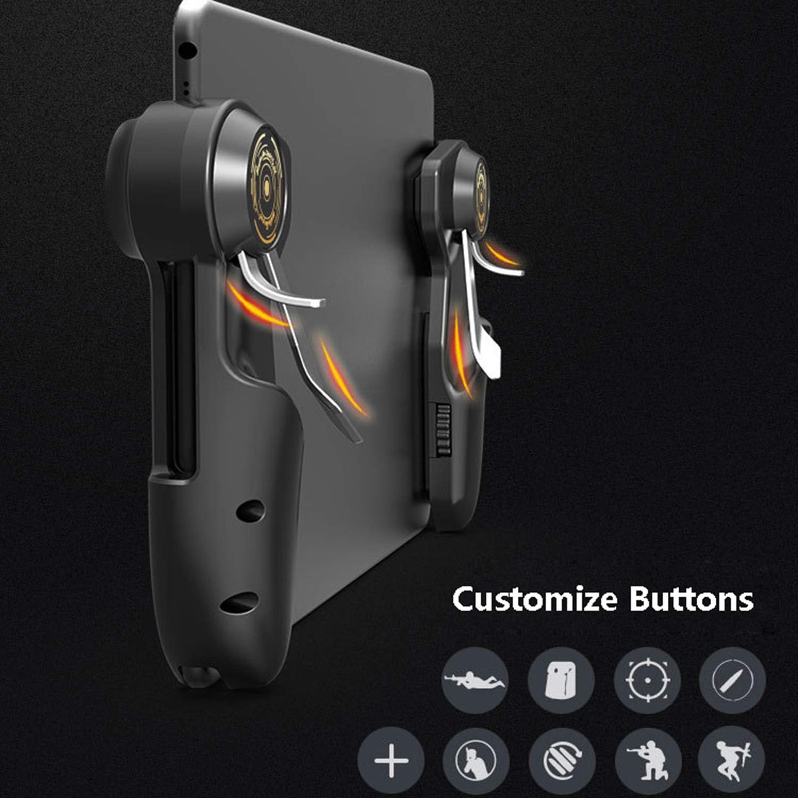 PUBG Mobile Game Controller Joystick Trigger Handle Gamepad für iPad Tablet Android iOS Smartphone L1R1 Shooter Fire Aim Button PUBG Game Gamepads (1 Paar)