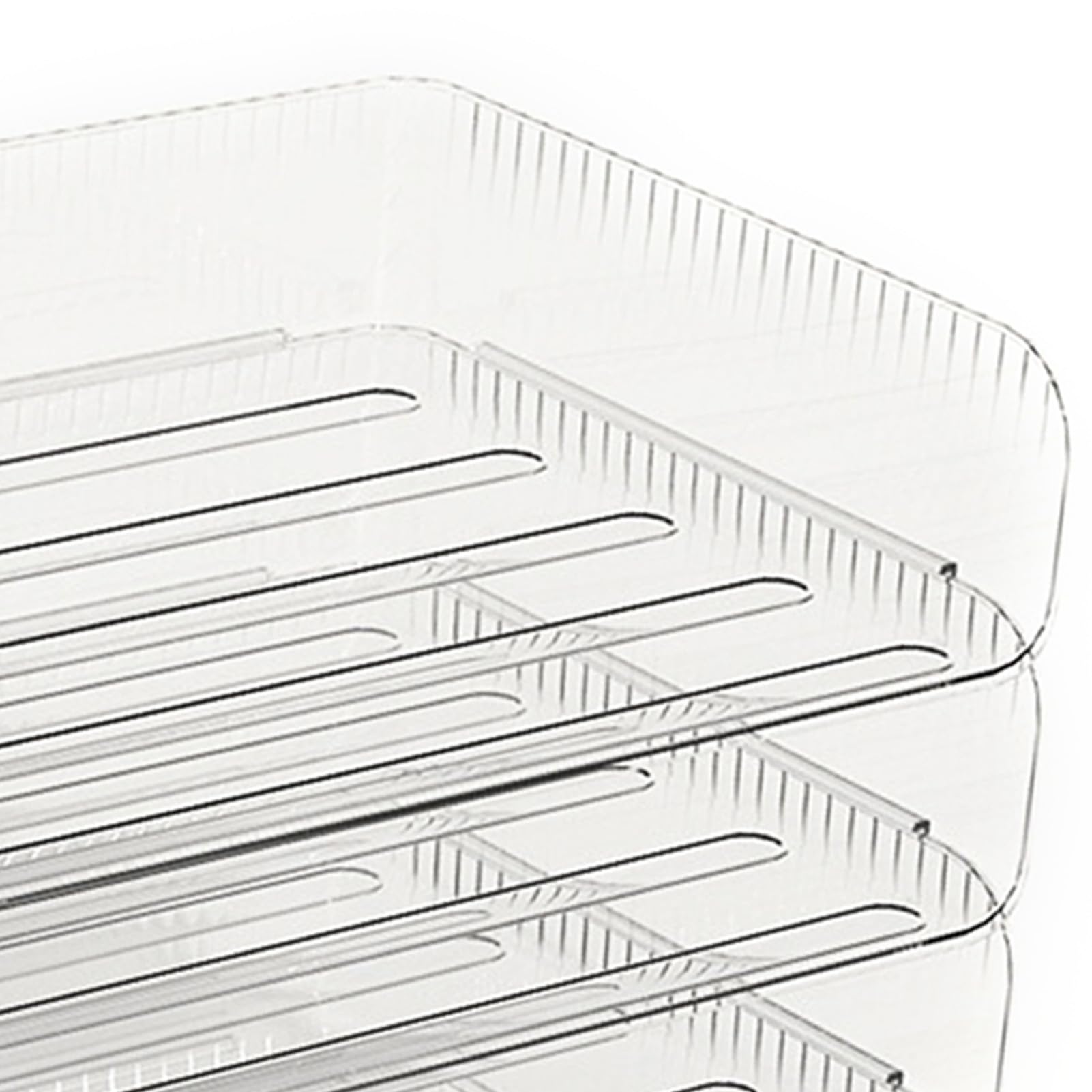 Bandeja organizadora de letras de papel apilable, organizador de archivos de documentos versátil y transparente para ahorro de espacio, para oficina, escuela y hogar, 4 Uds.