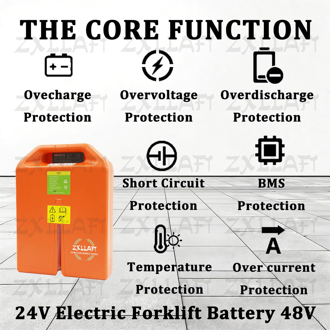 24V Batteria Transpallet Elettrico 48V Batteria al Litio 20Ah 36Ah Batterie Carrelli Elevatori Elettrici Batterie LiFePO4 per Sollevatore Telescopico PTE15N