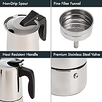 Vista 4 de Primula cafetera de acero inoxidable, Acero inoxidable