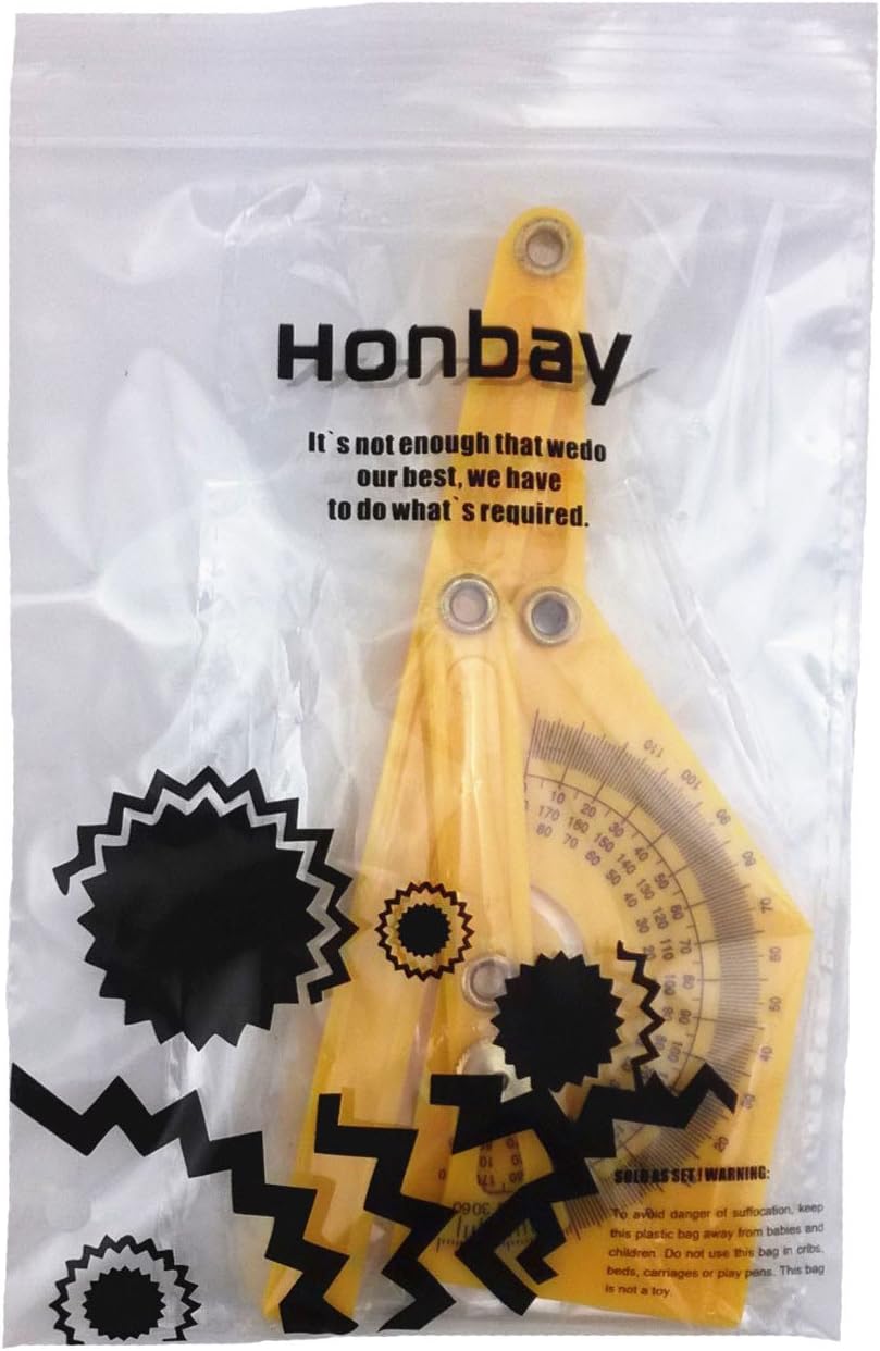 Honbay 1pc Plastic Protractor Angle Finder Measure Arm Ruler Gauge Tool