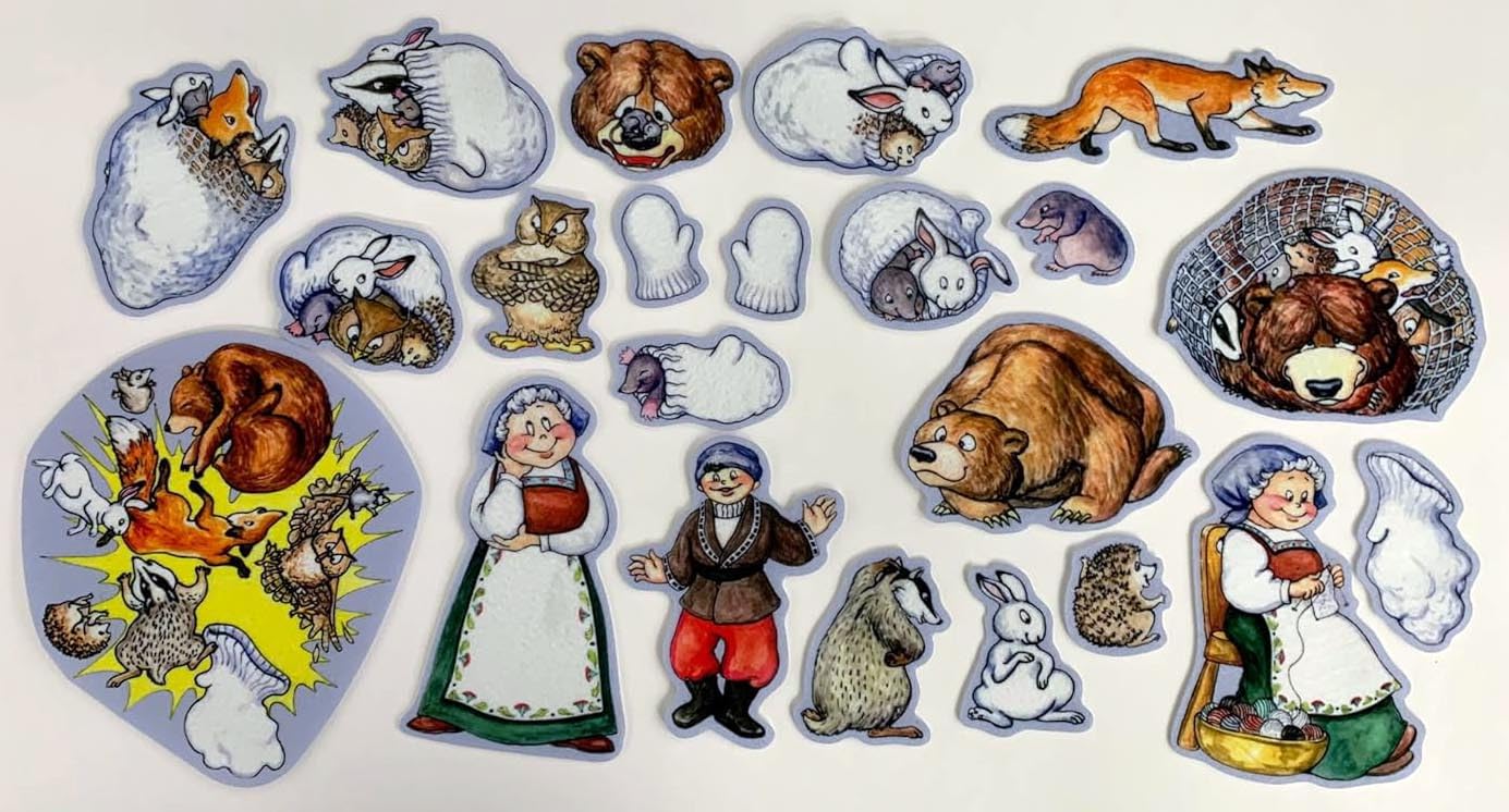 Story Time FeltsThe Mitten Felt Figures for Flannel Board Stories (Precut and Ready to use)