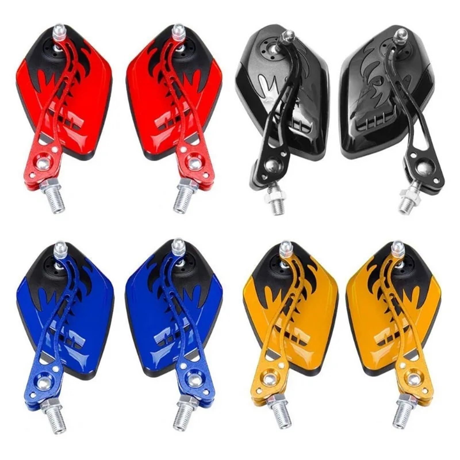 Lusterko boczne Lusterko boczne motocykla Lusterko wsteczne motocyklowe 8mm 10mm pasuje do Hondy pasuje do Suzuki pasuje do Yamaha Elektryczny pojazd skuter modyfikacja(Blue)