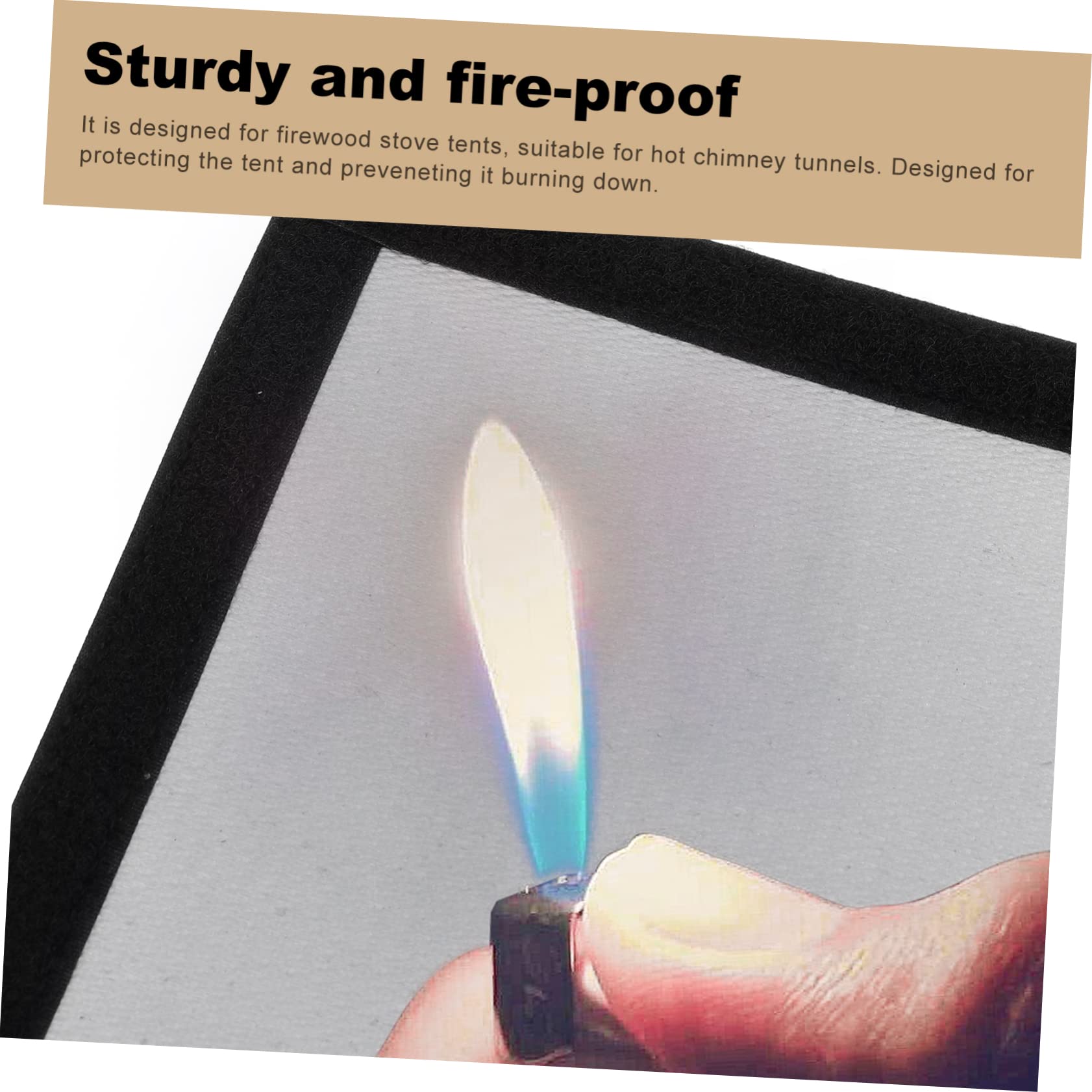 BESPORTBLE 2 Pcs Tent Stove Jack Protection Ring Fibreglass Simple Ring Anti-Scald Stove Cover