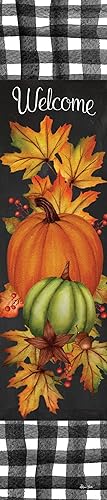 CUSTOM DECOR, INC. Señal de expresión de bienvenida de otoño, letrero de PVC de 6 x 30 pulgadas, con licencia, marca registrada, derechos de autor
