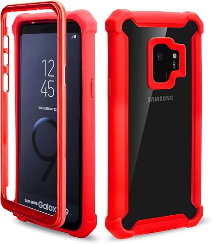 Miniatura 10 de Asuwish Funda de teléfono para Samsung Galaxy S9, resistente, a prueba de golpes, dura, a prueba de caídas, protección de cuerpo completo, híbrida,