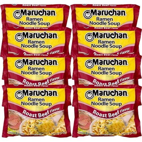 Ramen de carne asada Maruchan, paquete de 8 con tarjeta Deal Dave