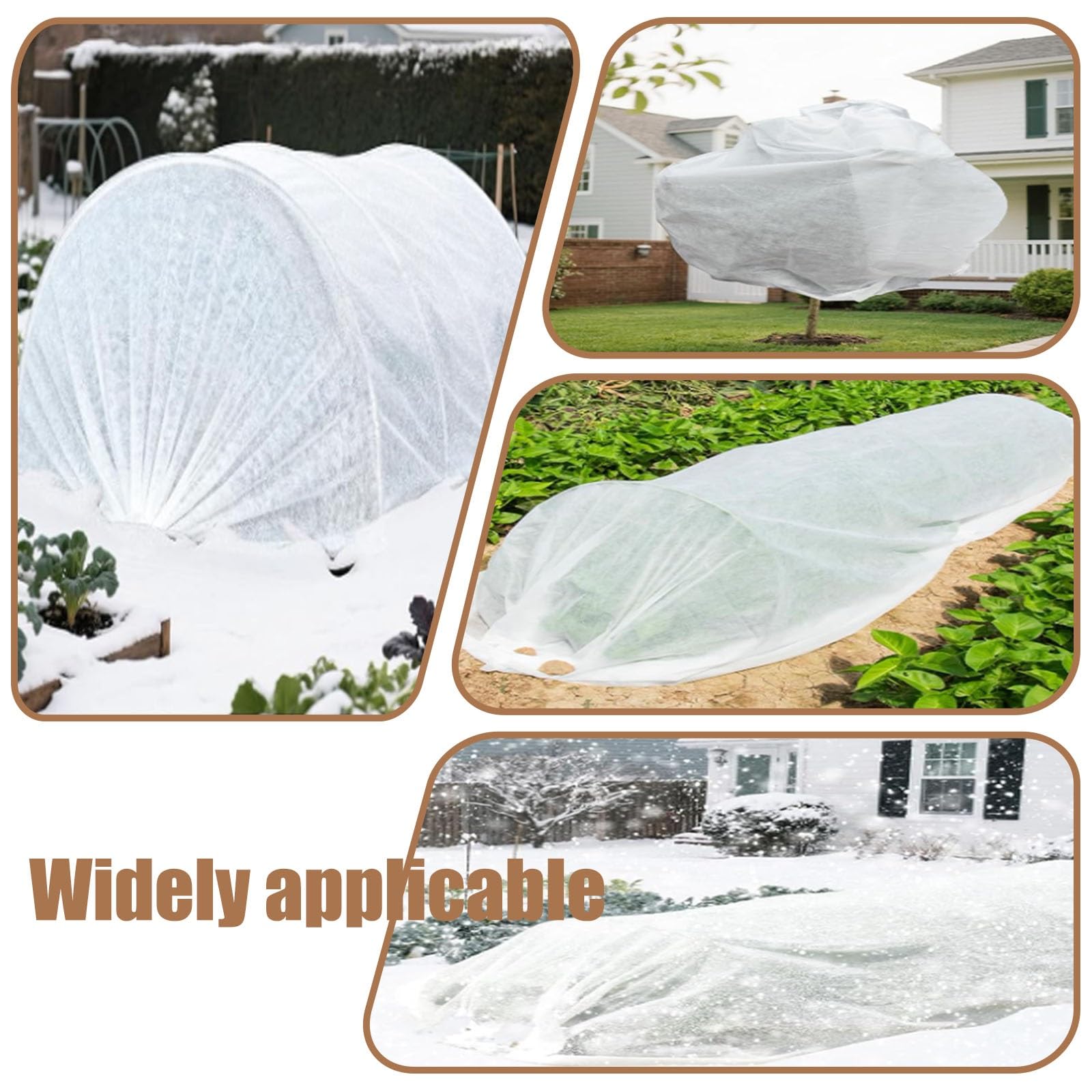 Tessuto Non Tessuto Invernale per Piante, Telo Protettivo per Piante da Giardino, Copri Piante Inverno, per Proteggere dal Freddo e Mantenere l'umidità in Inverno(8.2x32.8ft(2.5x10m))