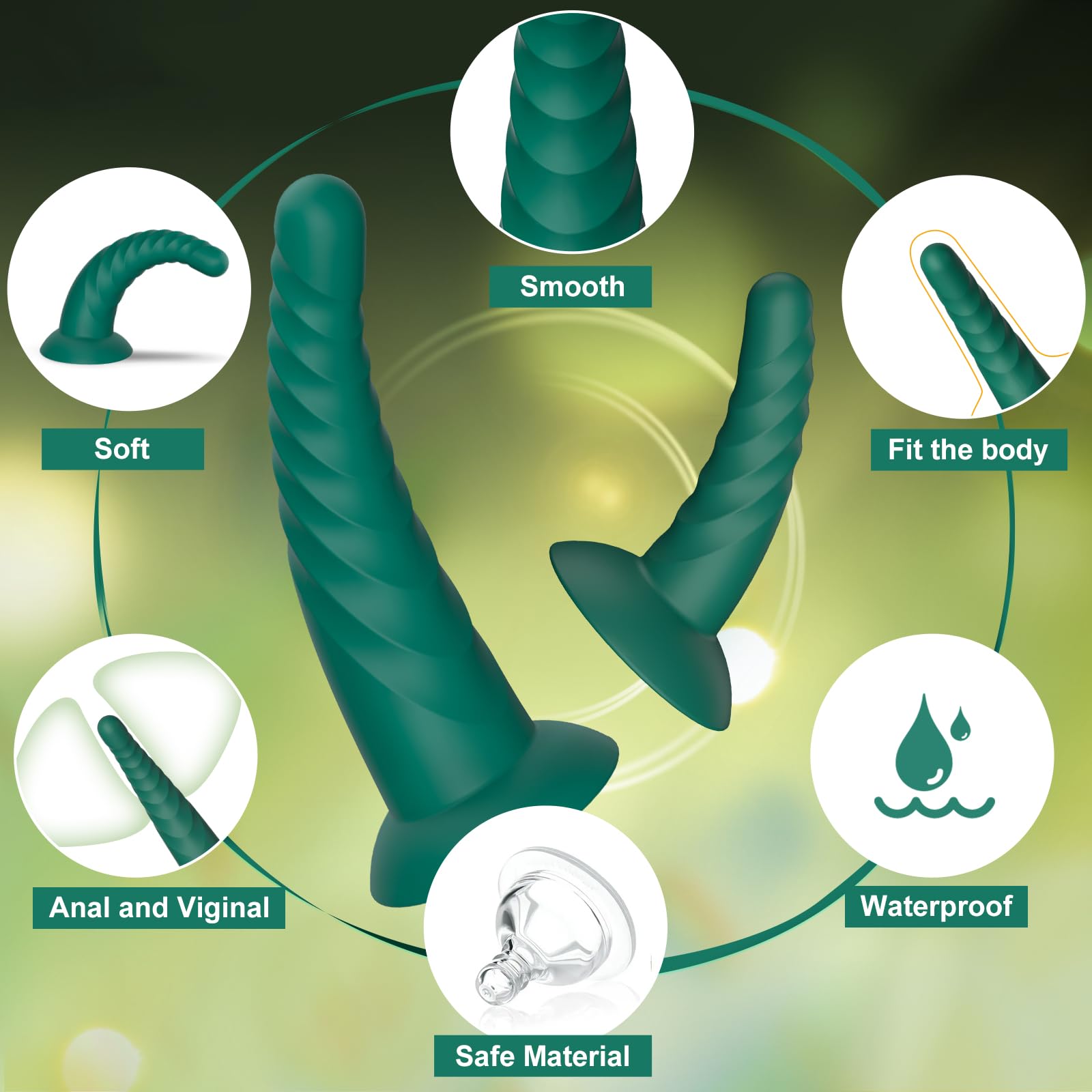 Anal Plug Pack of 3 Anal Toys, Silicone Adult Sex Anal Trainer Butt Plug for Beginners Advanced Players Anal Training Sets with Flared Suction Base Prostate Massager for Men, Women & Couple ()