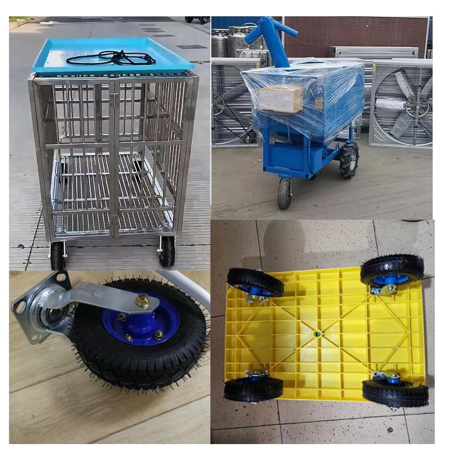 Ruedas giratorias para Transporte de Muebles, Ruedas fijas silenciosas, 6, 8 y 10 Pulgadas, Ruedas de Goma de Repuesto Resistentes, 2 Piezas, con Frenos, Ruedas para carretillas ma