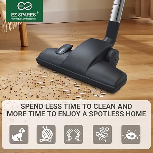 Miniatura 2 de EZ SPARES Compatible con cabezal de cepillo universal para aspiradora de 1 1/4 pulgadas y 1.260 in, 2 nuevas funciones a elegir (en el suelo y la