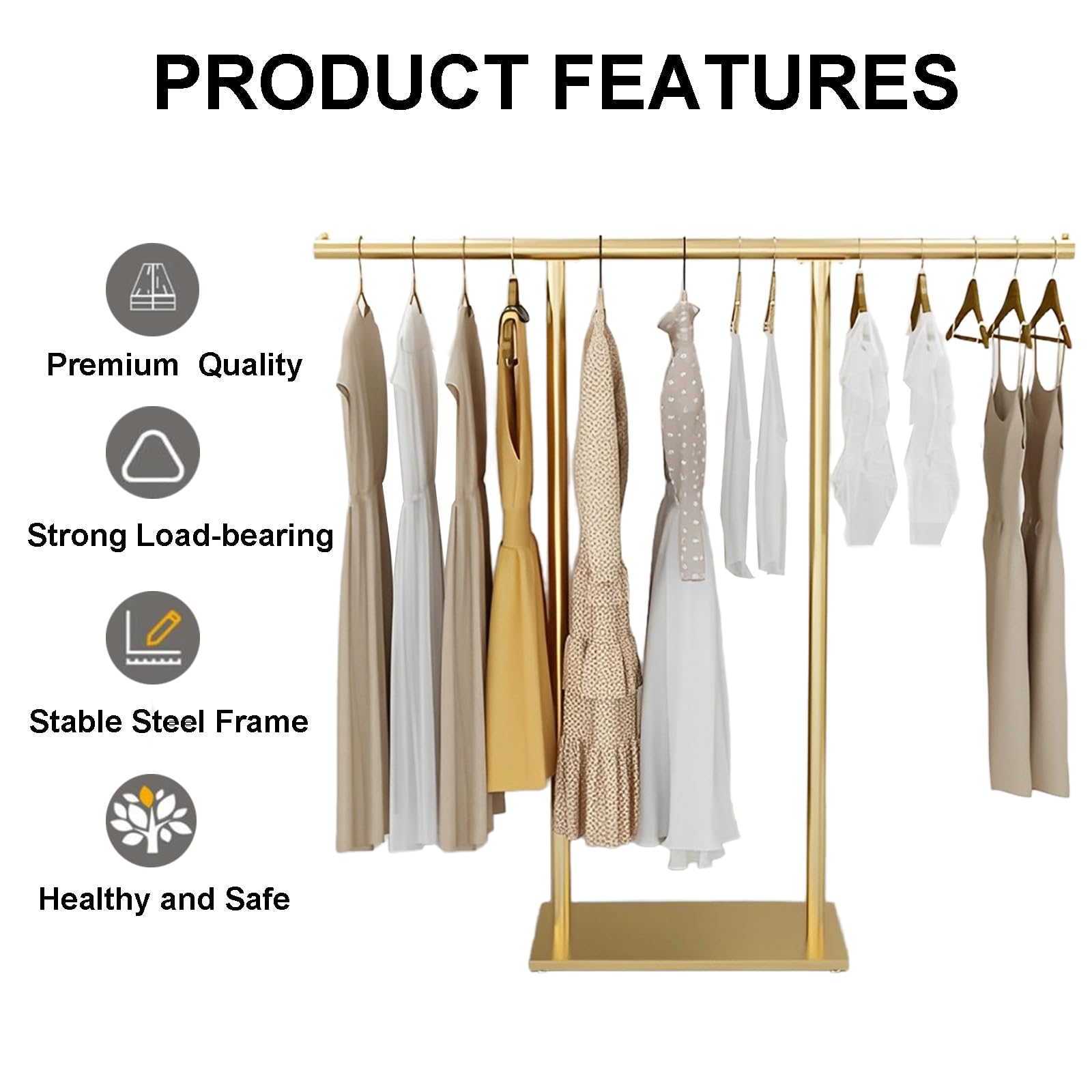 JIUYOTREE Portant à Vêtements Avec étagères à Chaussures, De Qualité Commerciale, Pour