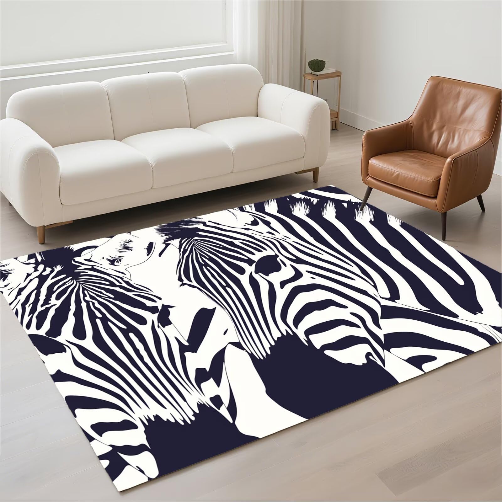 Tapis de couloir moderne style zèbre pour sublimer votre entrée