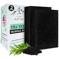 iHeart All Natural Charcoal Soap (2 Packs) Infused with Refreshing Peppermint Essential Oil Scent - Deep Cleanses, and Hydrates - Perfect for Achieving a Radiant Skin