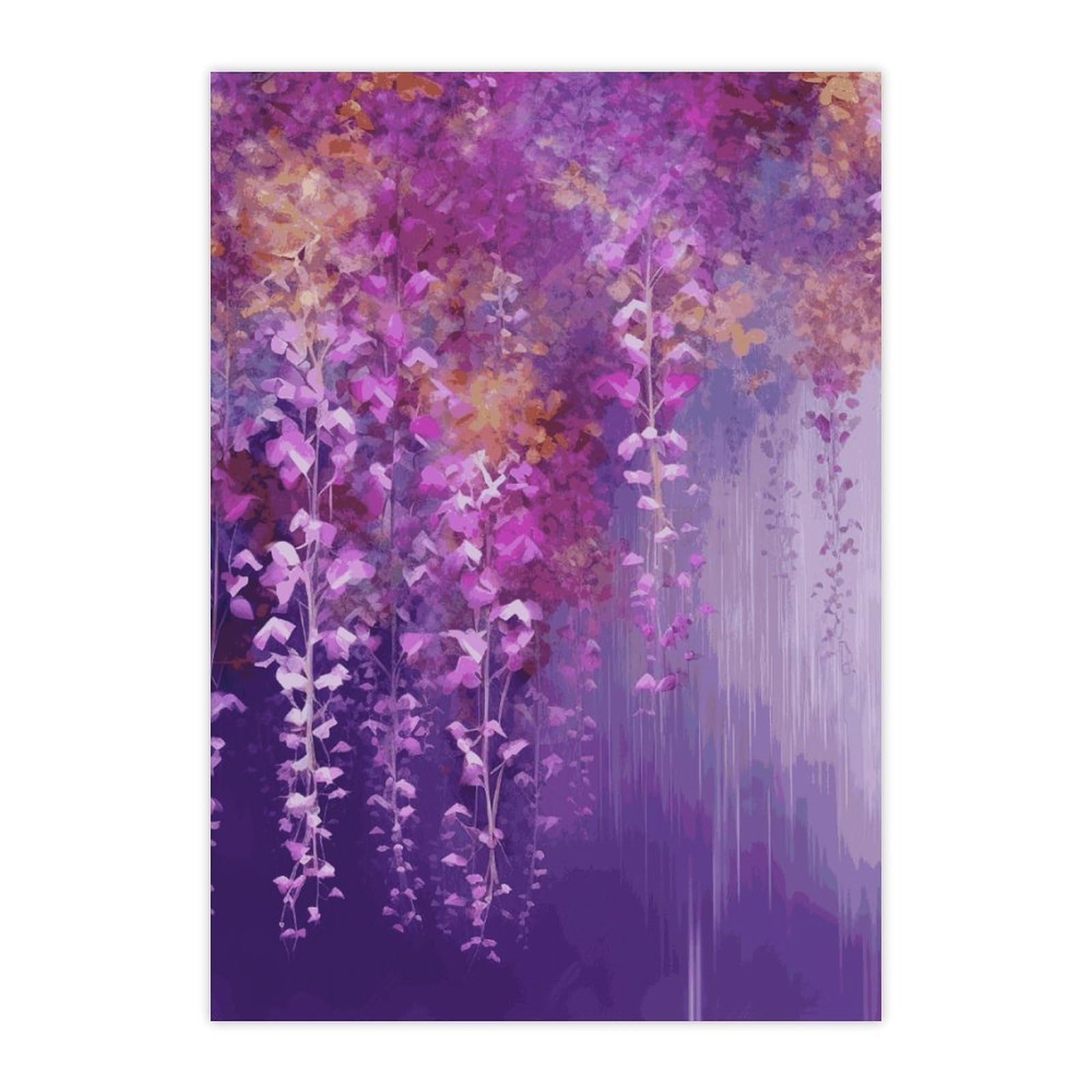 Stickers imperméables fleur violette pleurante pour protéger vos décors de l'eau
