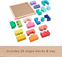 Vista 5 de Fisher-Price Juguete de Madera para Niños Pequeños Rompecabezas de Bloques Entrelazables Apilables con 20 Piezas de Madera para Niños de 18+ Meses