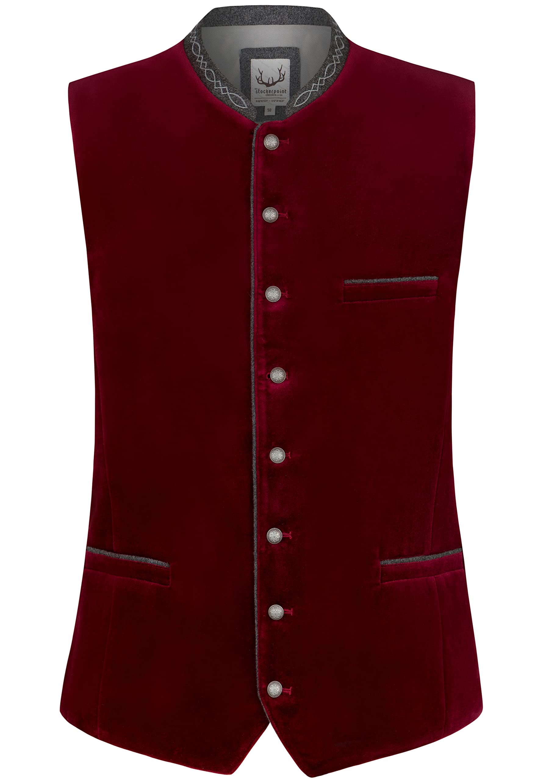 Stockerpoint Herren Trachtenweste Lorenzo I Größen 46-64 I Traditionelle & hochwertige Weste mit verstellbarem Riegel I Perfekt für Trachten & Festlichkeiten