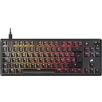 CORSAIR K70 CORE TKL RGB Tastiera da Gioco Meccanica Tenkeyless – Interruttori Lineari CORSAIR MLX Red v2 Pre-Lubrificati – SOCD – Smorzamento del Suono – Coprichiavi in ABS – QWERTY IT – Nero