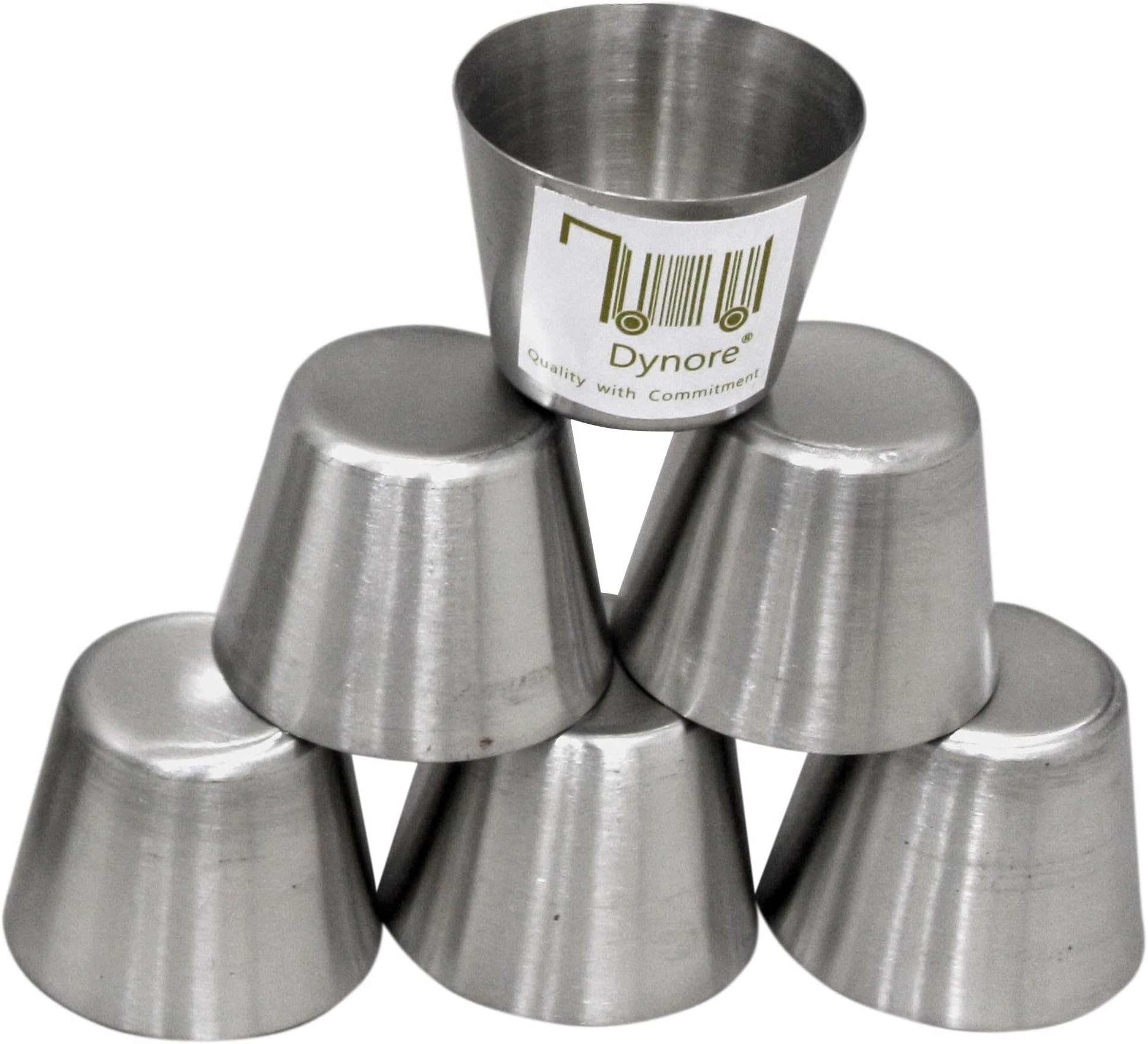 Dynore Stainless Steel Set of 6 Shot Glass 30 Ml