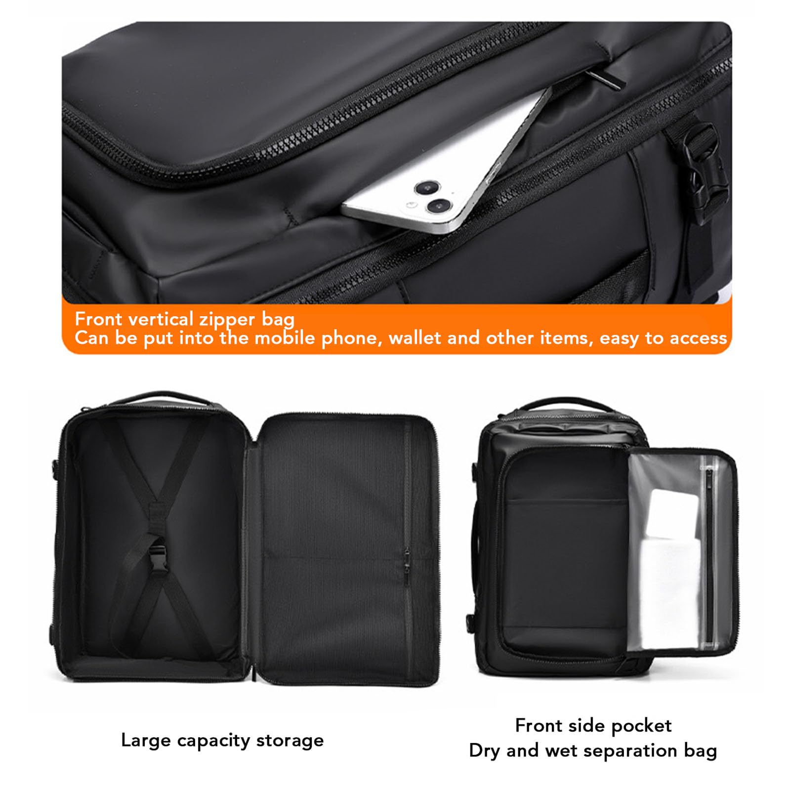 Plecak Laptopa, Duży 35L Water Proof Travel Plecak, Plecaki Biznesowe w Torbie Komputerowej na 16 -calowy Laptop, Lekki Plecak na szkolę dla Mężczyzn z College'u Kobiety