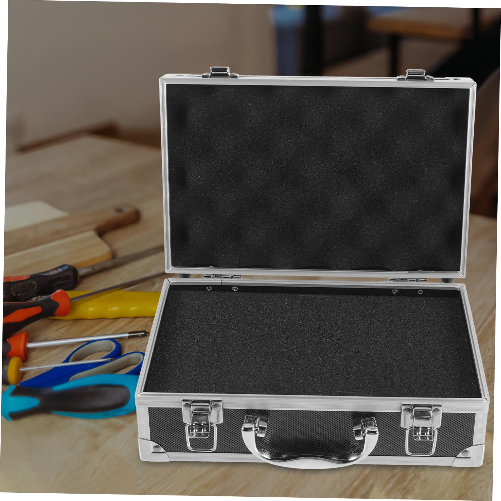 Cassetta Attrezzi in Lega di Alluminio Leggera e Resistente, Organizer Portatile per Utensili Design Anti-deformazione per Accessori da Viaggio