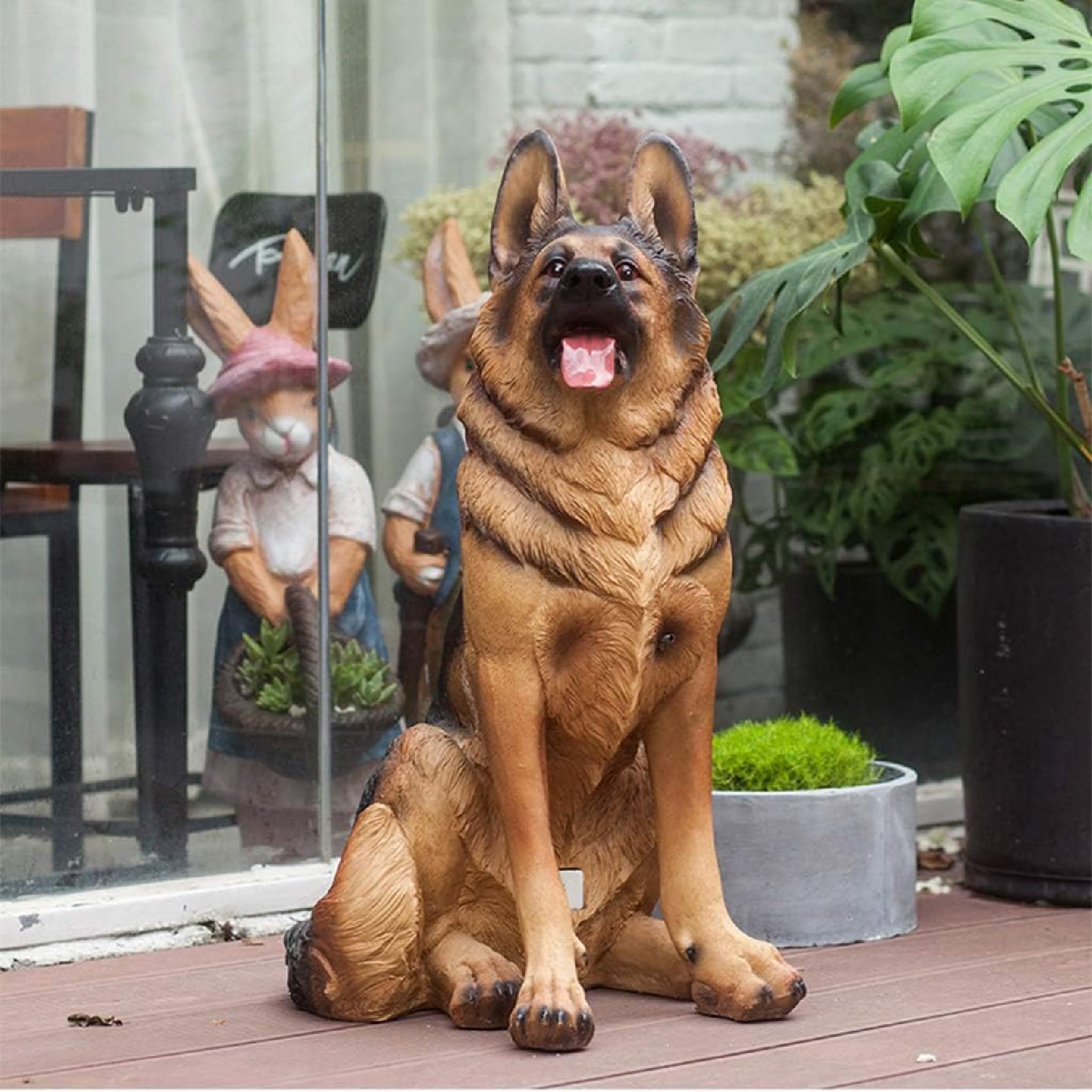 庭の彫像 屋外用 大型動物 シミュレーション犬像 玄関 庭 装飾 庭の彫像 屋外用 大型動物 シミュレーション犬像 玄関 庭 装飾
