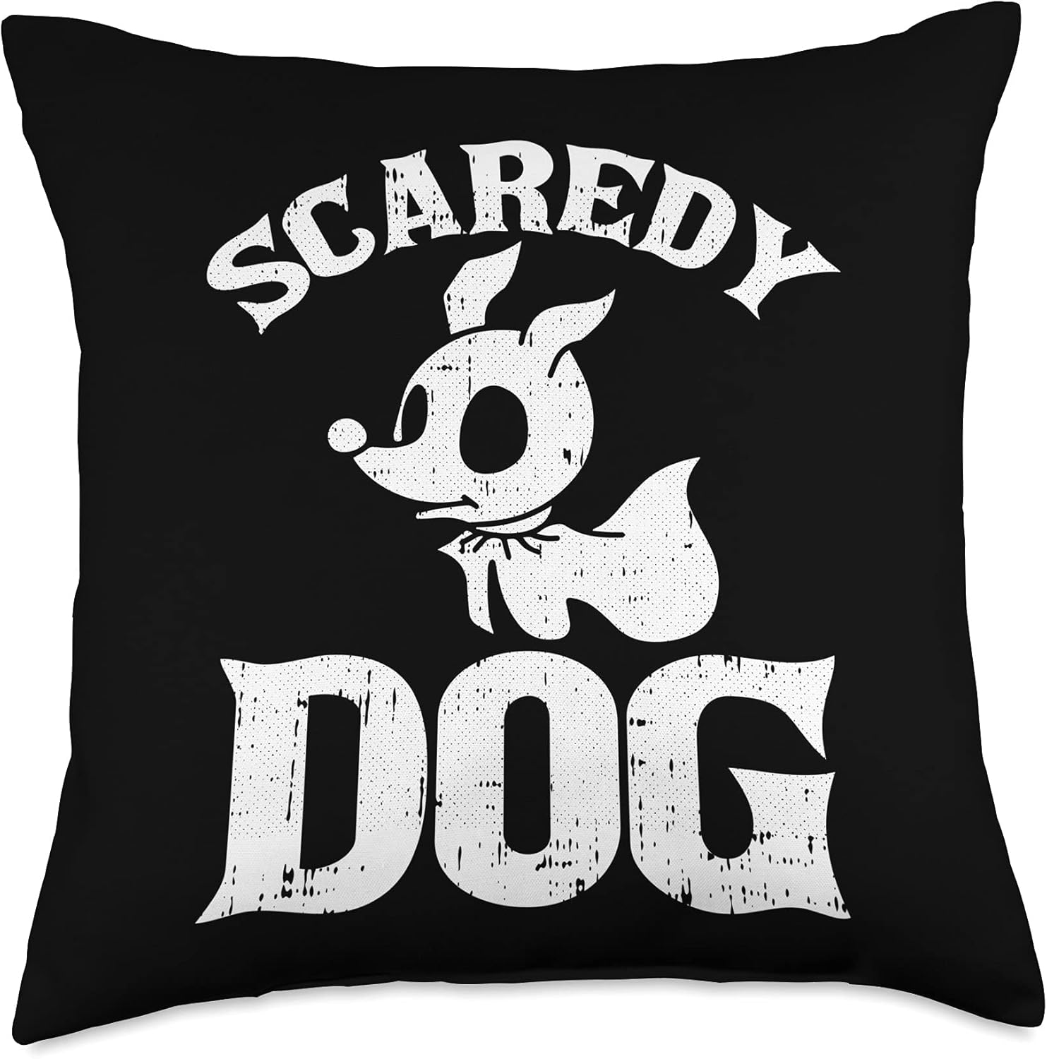 scared dog pillow