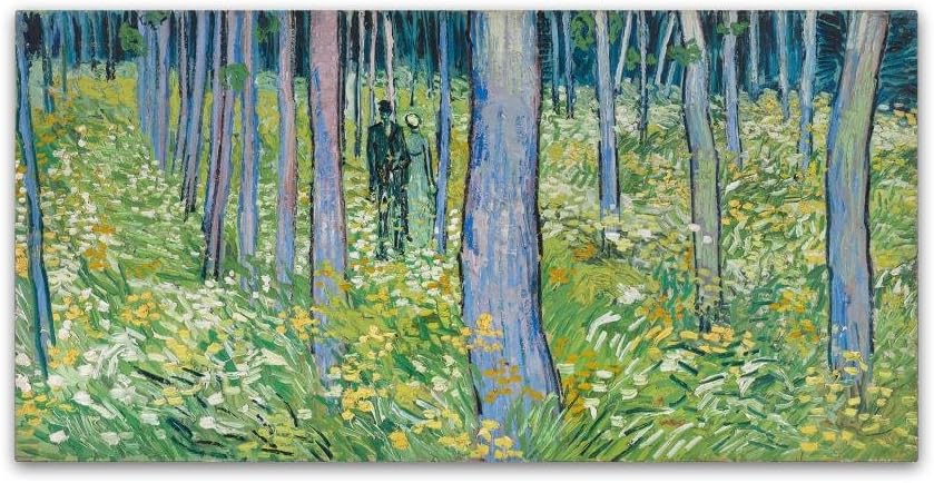 Trademark Fine ArtUndergrowth with Two Figures Wall Décor, 16 in x 32 in
