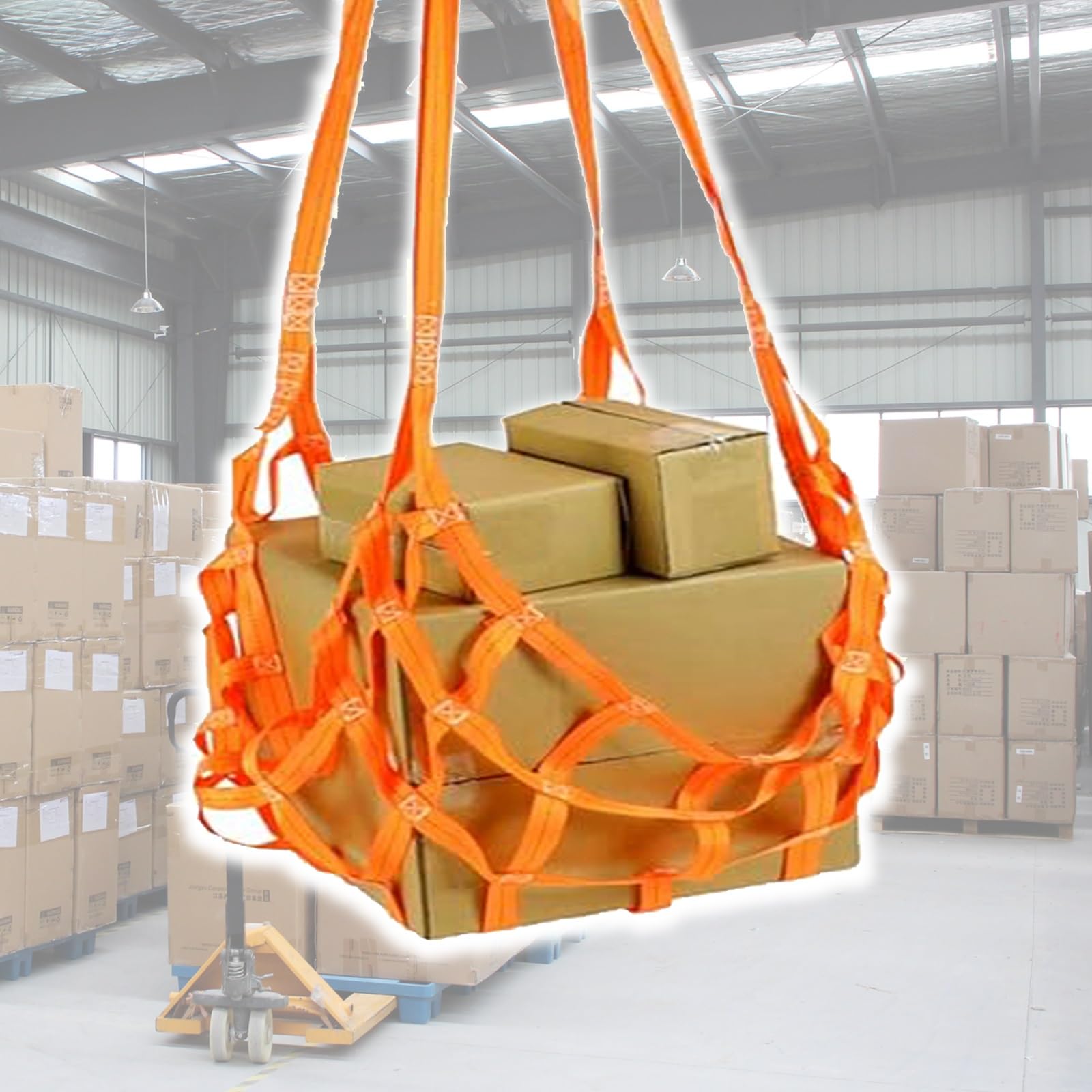 Filet de sécurité d'escalade et de levage de charge 400 kg élingue polyester 1,5 m