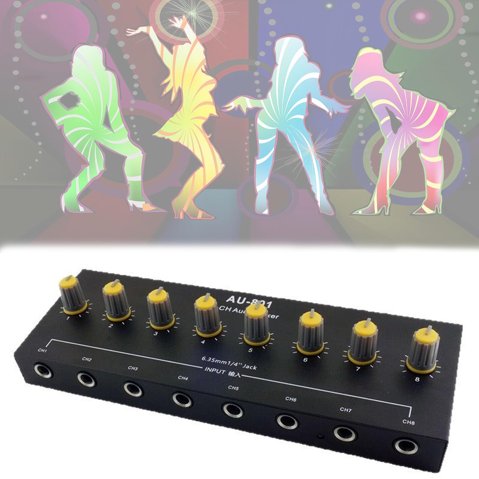VILA SMO Microphone Feedback Frequency Shifter, 8-in 1-Out Professional Feedback Suppressor, TYPE C Interface, Battery Capacity 500mAh, for Stage Performance, Conference, PA System & Karaoke