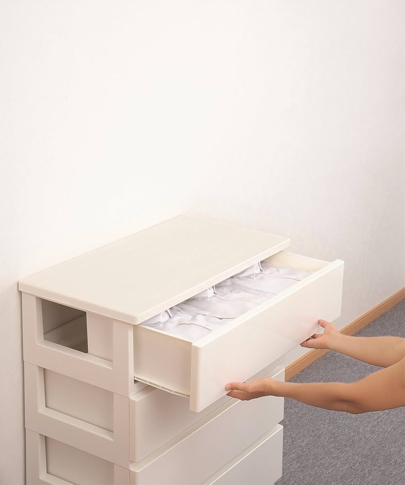 ホワイト 5段チェスト SANKA squ+ サンカ ルームス 収納 チェスト ホワイト 白 ワイド