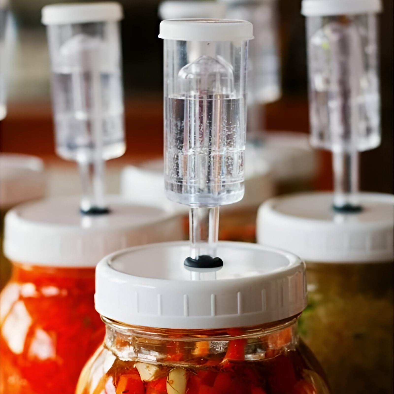 Esclusas de Plástico, Esclusas de Plástico Arandelas de Silicona Fermentación Airlock Esclusa de Aire Cerveza Artesanal Airlock Bubbler para preservar el hogar elaborar Cerveza (6)