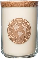 Vista 57 de ECO CANDLE CO. Vela reciclada, Pastel de Ron y Caramelo, 26 oz. - Aromas de Caramelo, Ron, Arce, Almendra, Pera y Vainilla - 100% Cera de Soya, Sin