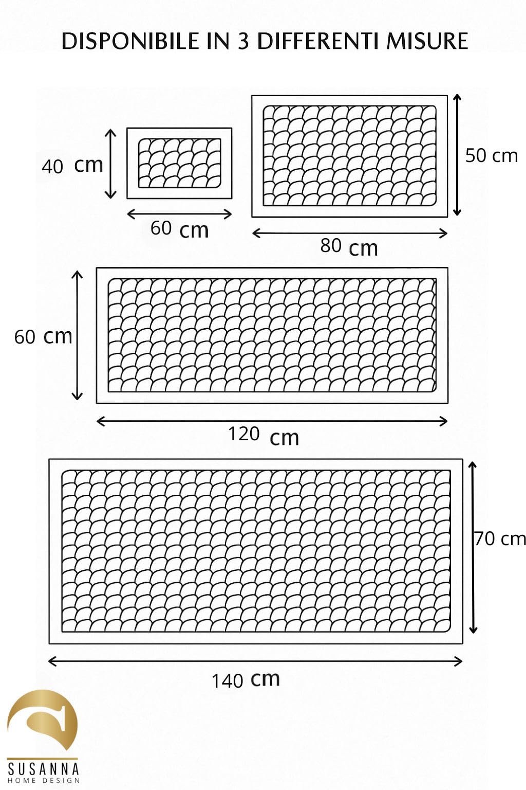 Generico Tappeto da Bagno in Microfibra di Ciniglia Antiscivolo con Fondo Gommato – Ultra Assorbente, Frange Morbide, Lavabile in Lavatrice – Comfort e Sicurezza per il Tuo Bagno (Stone, 70x140)